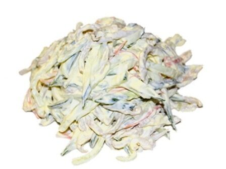 Салат "Кальмар с огурцом" с майонезом (8)